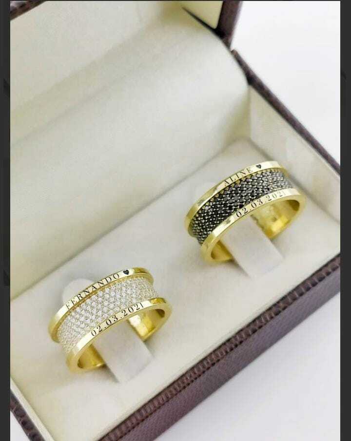 Alianças para noivado e casamento - Modelo 2