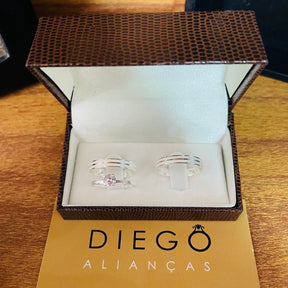 Alianças de Prata Namoro e Compromisso 0008