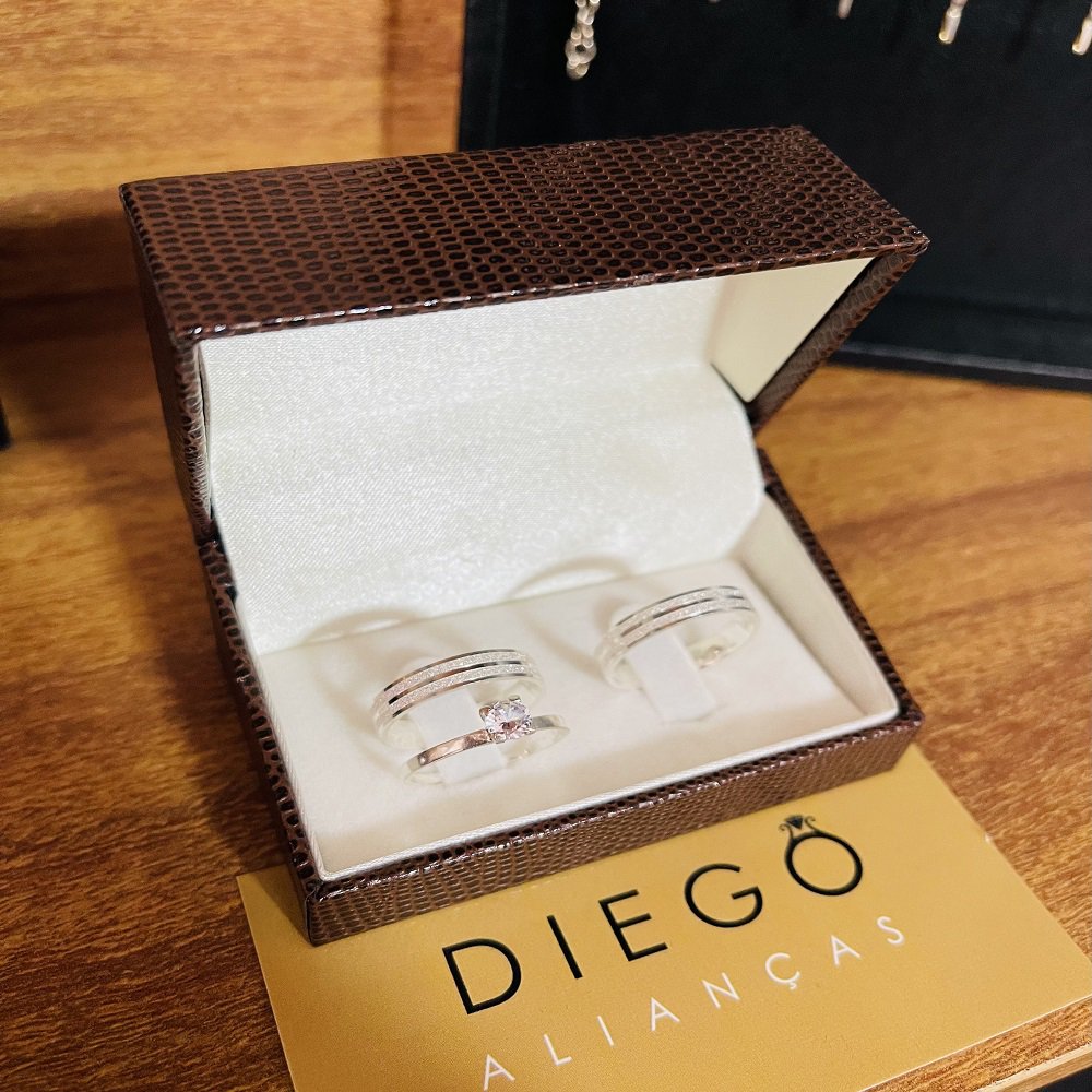 Alianças de Prata Namoro e Compromisso 0008