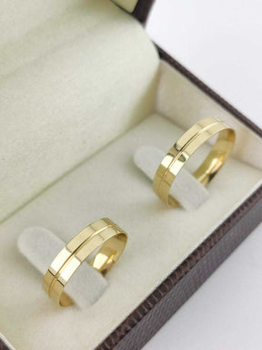 Alianças para noivado e casamento - Modelo 129