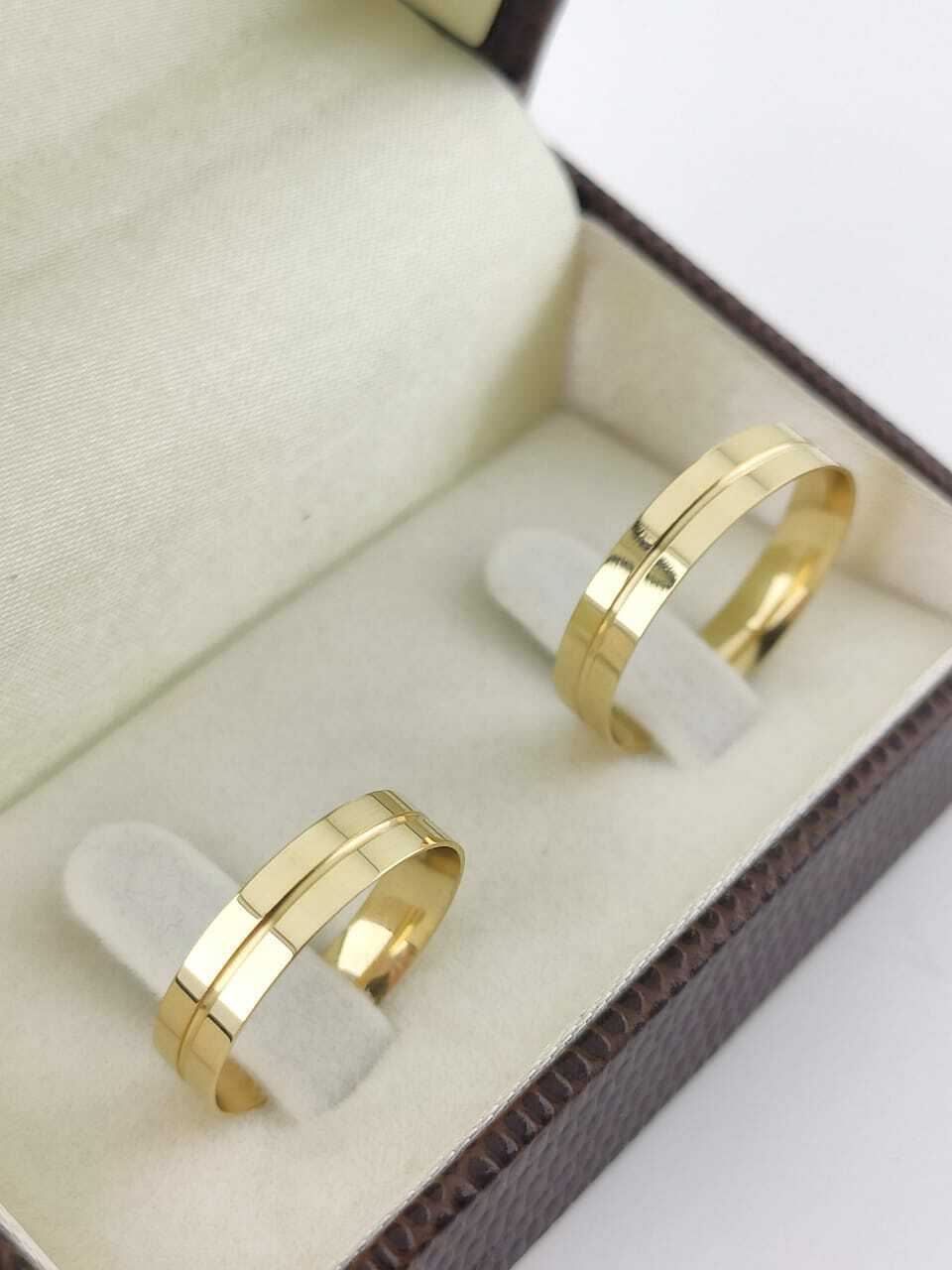 Alianças para noivado e casamento - Modelo 129