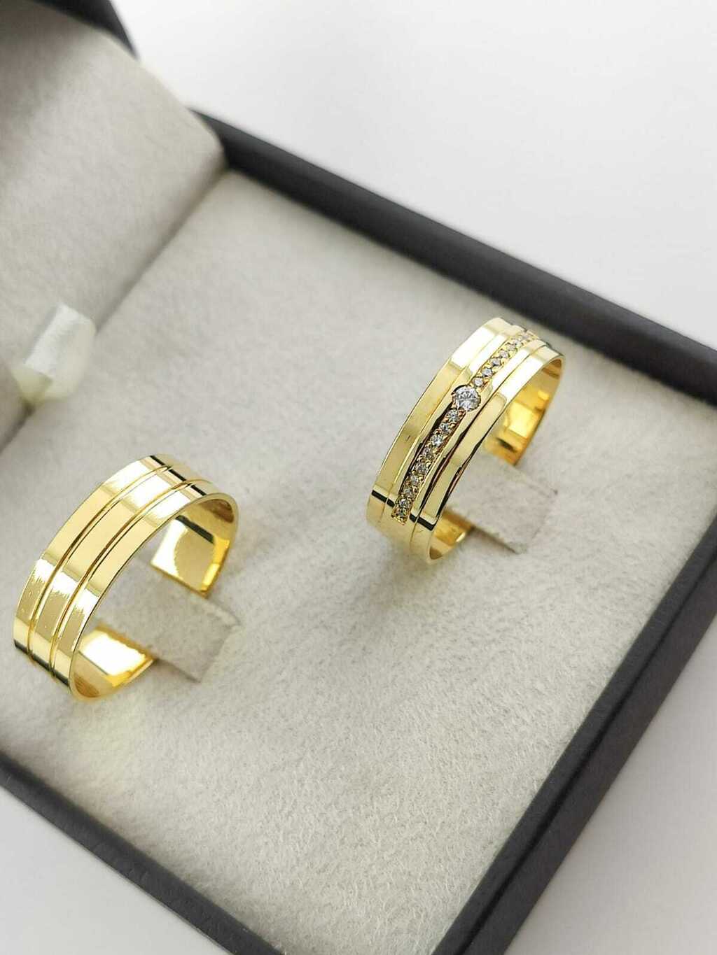 Alianças para noivado e casamento - Modelo 65