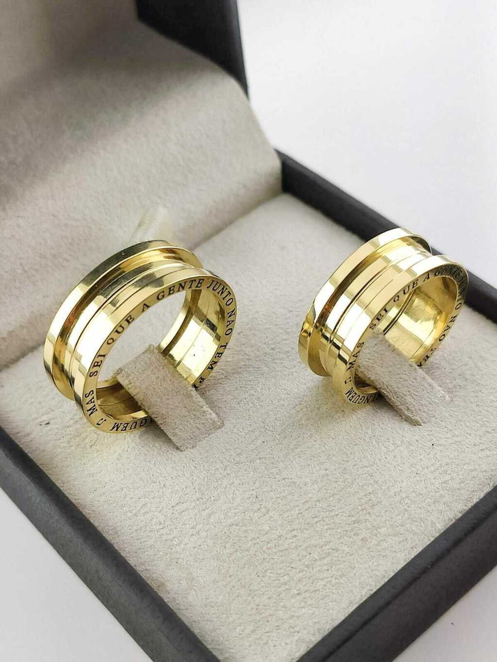 Alianças para noivado e casamento - Modelo 74