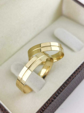 Alianças para noivado e casamento - Modelo 129