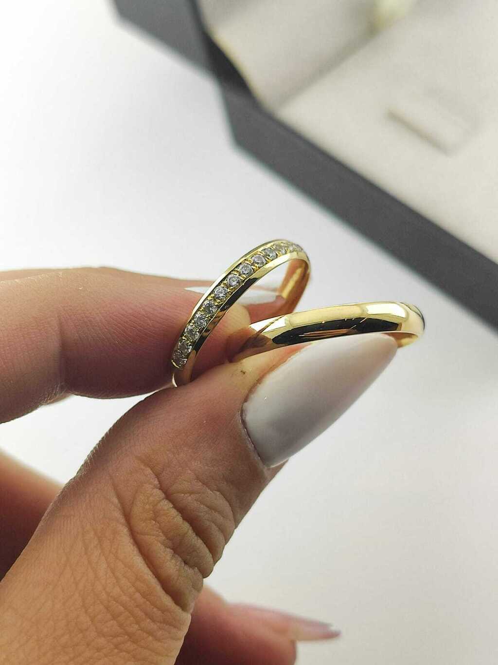 Alianças para noivado e casamento - Modelo 62