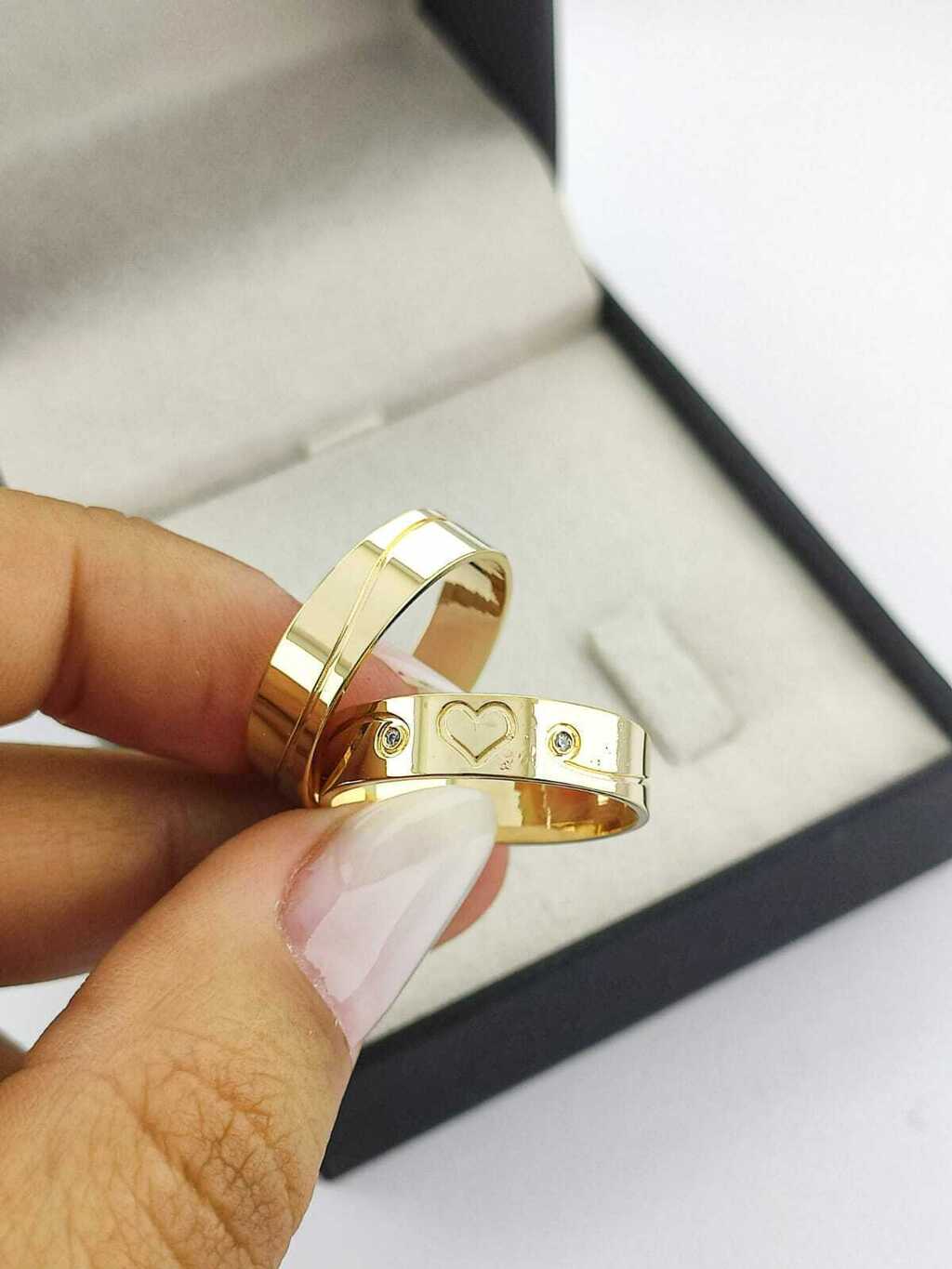 Alianças para noivado e casamento - Modelo 161