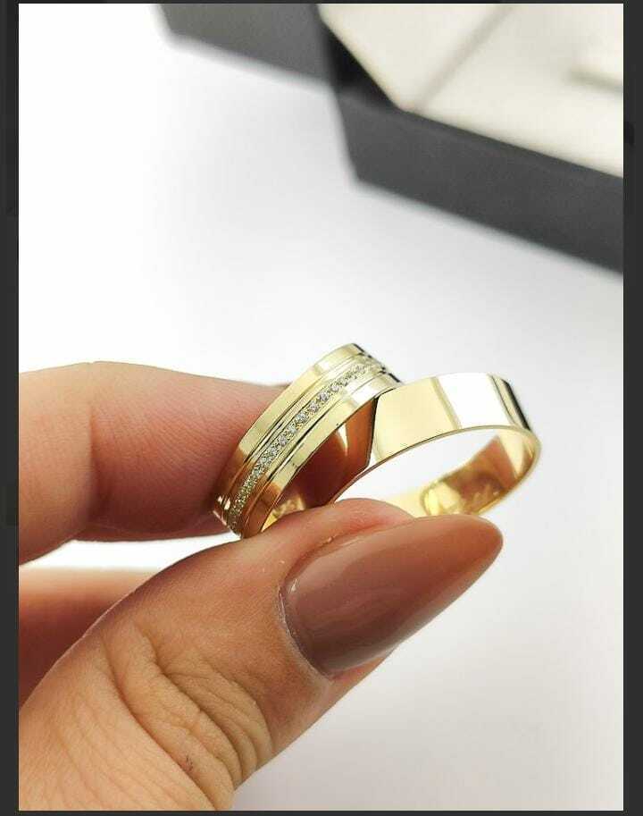 Alianças para noivado e casamento - Modelo 38