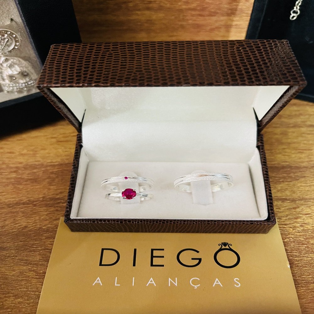 Alianças de Prata Namoro e Compromisso 0010