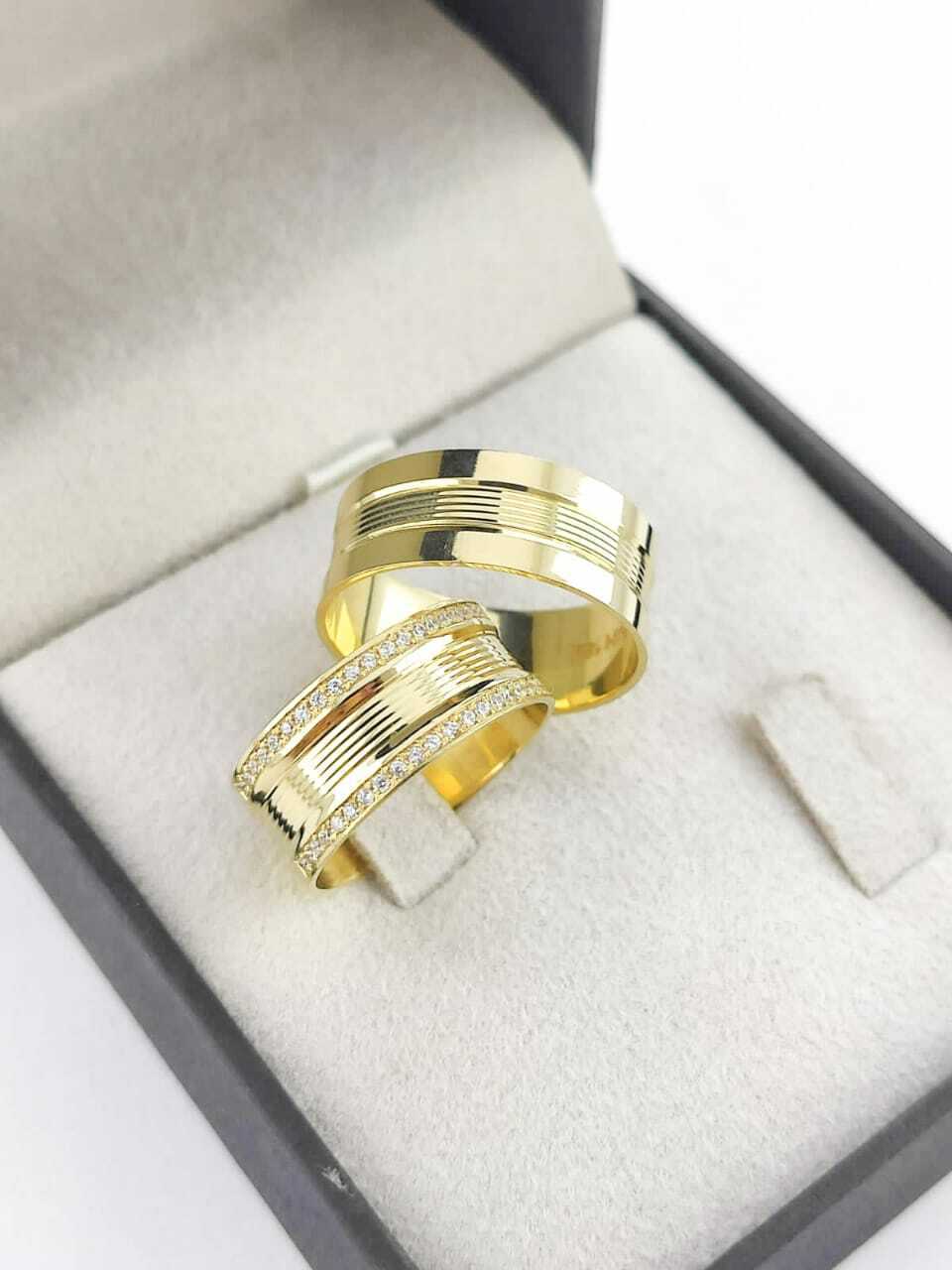 Alianças para noivado e casamento - Modelo 101