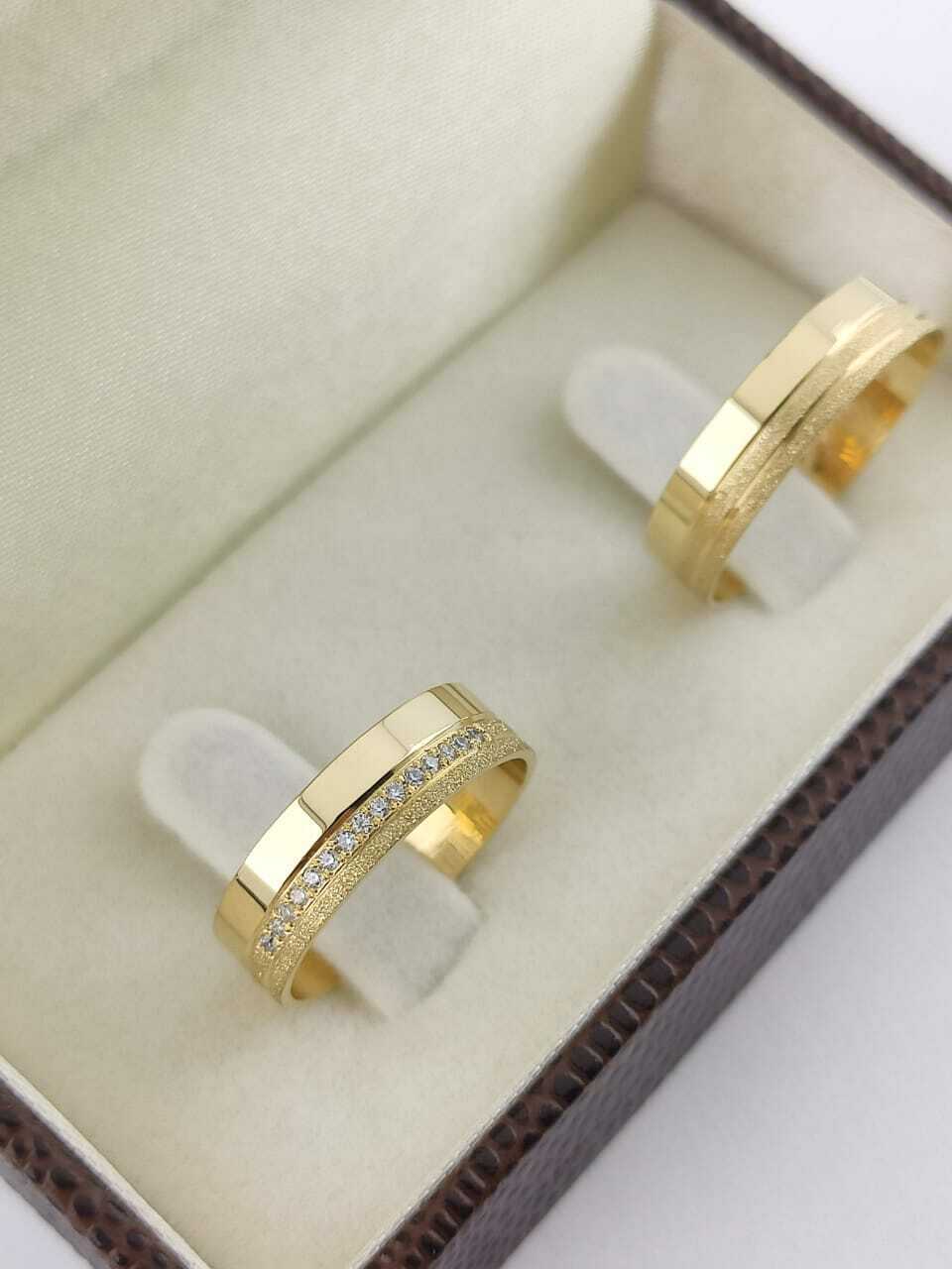 Alianças para noivado e casamento - Modelo 109