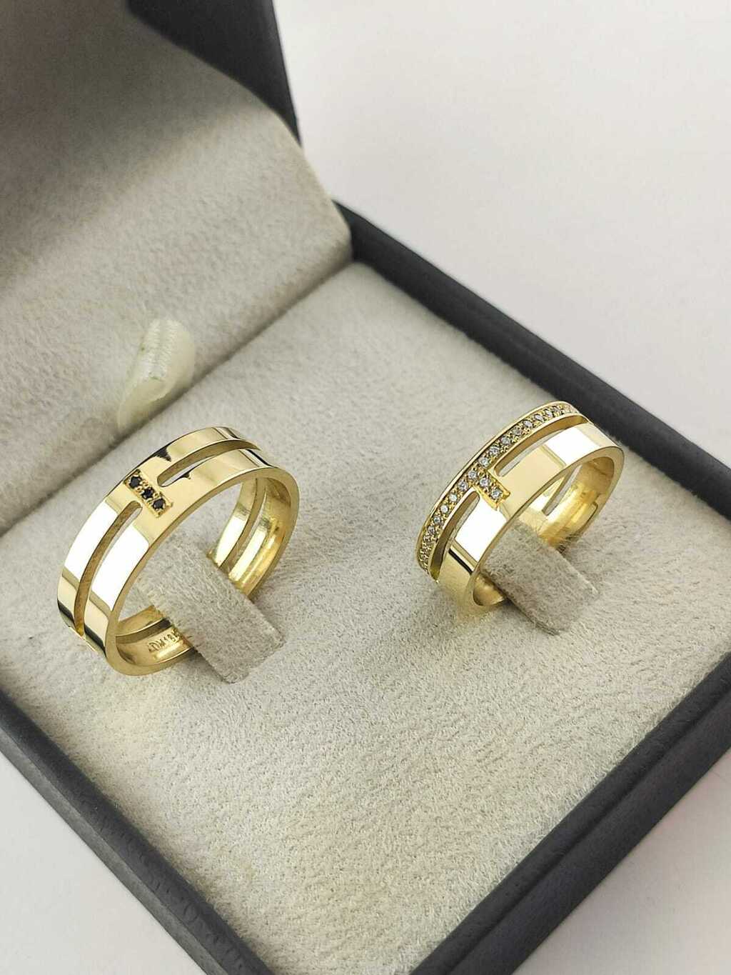 Alianças para noivado e casamento - Modelo 63
