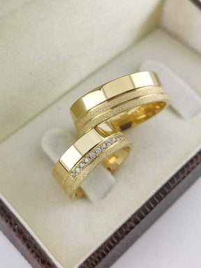 Alianças para noivado e casamento - Modelo 123