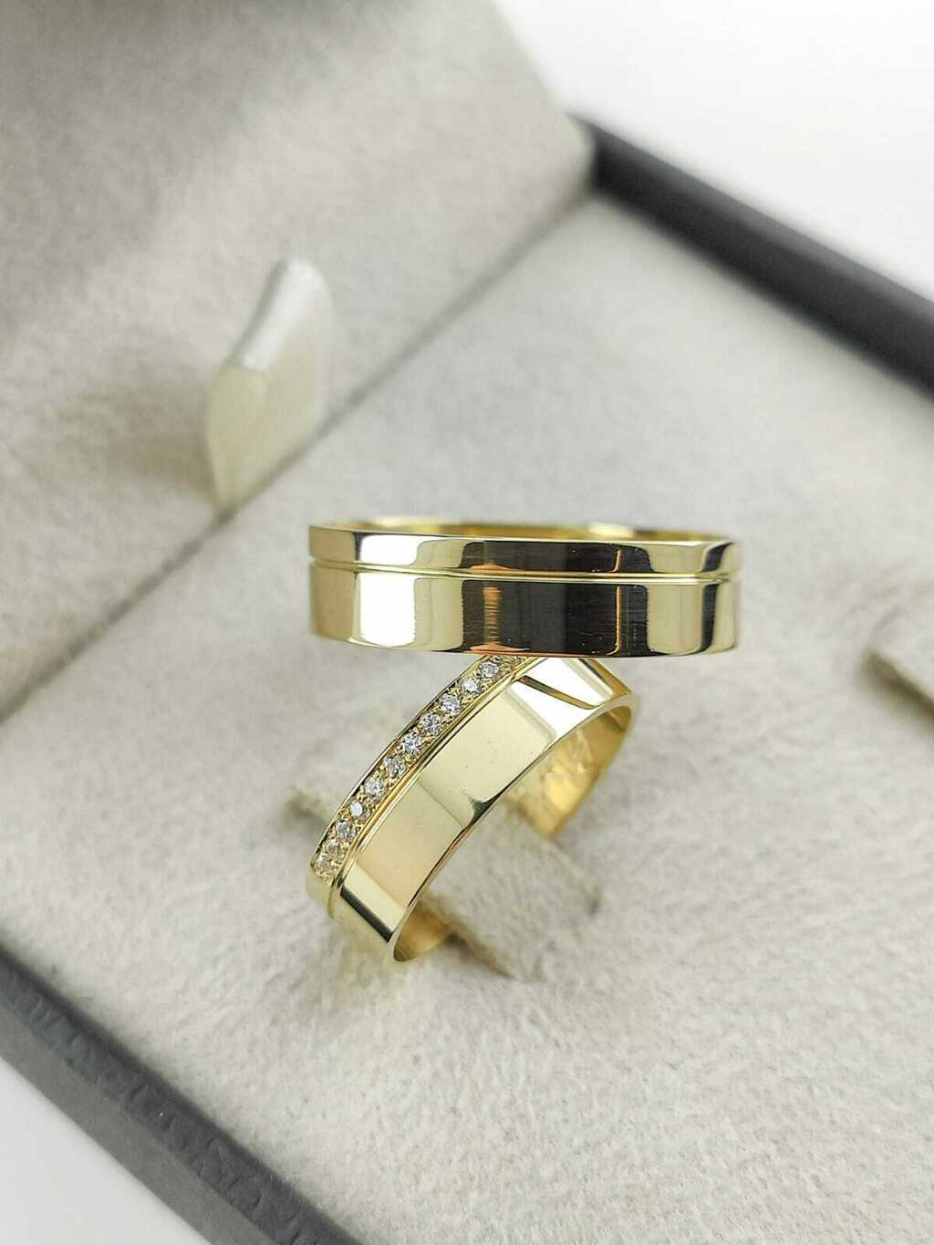 Alianças para noivado e casamento - Modelo 55