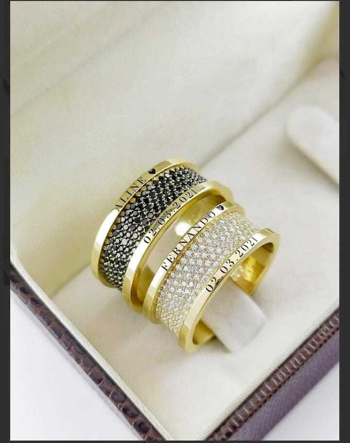 Alianças para noivado e casamento - Modelo 2