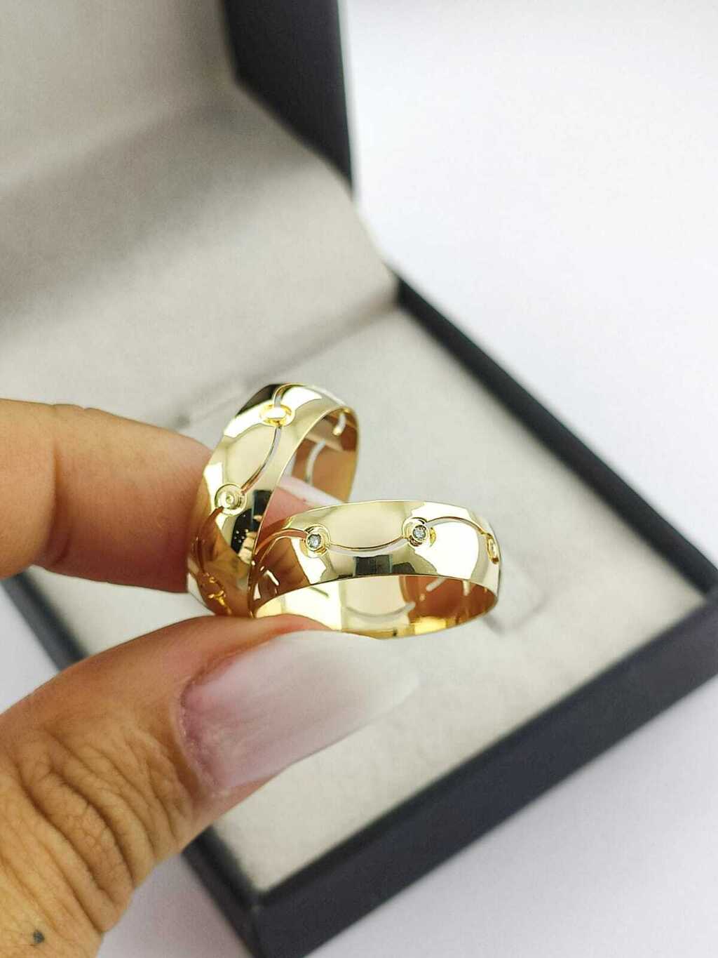 Alianças para noivado e casamento - Modelo 163