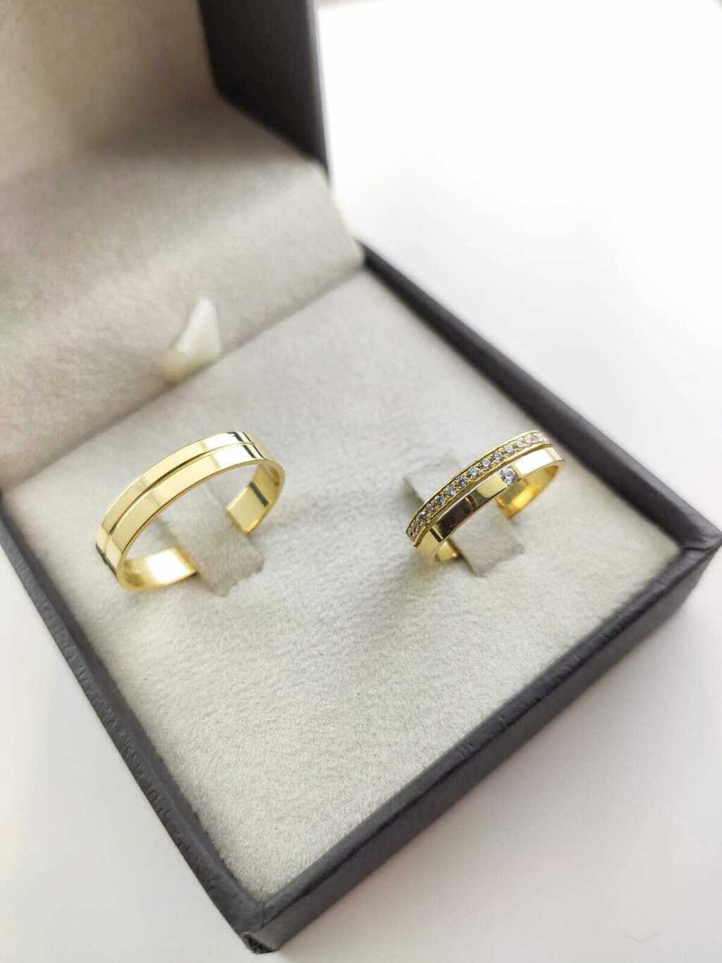 Alianças para noivado e casamento - Modelo 77