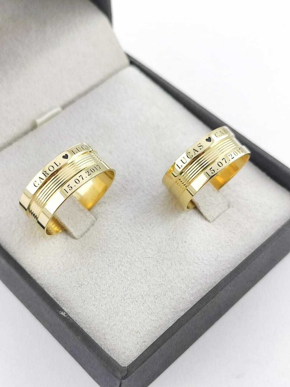 Alianças para noivado e casamento - Modelo 98