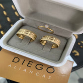 Alianças de Ouro18k Noivado e Casamento