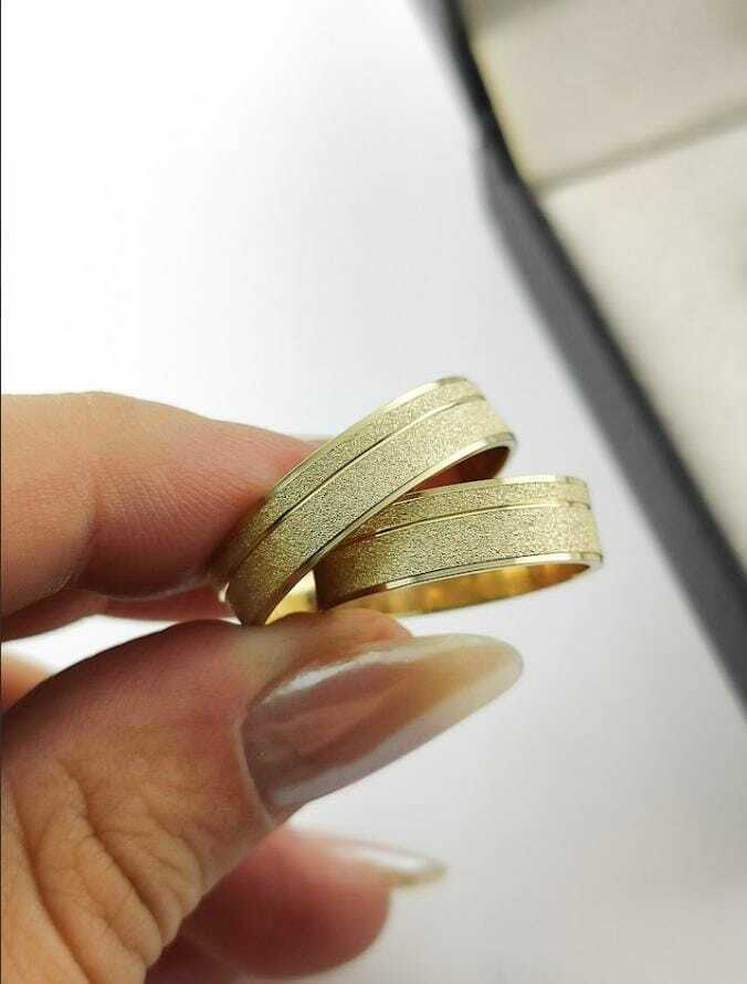 Alianças para noivado e casamento - Modelo 45