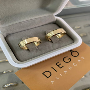 Alianças De Ouro18k Noivado e Casamento