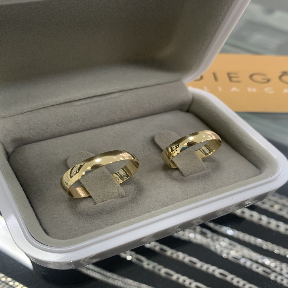 Alianças De Ouro18k Noivado e Casamento