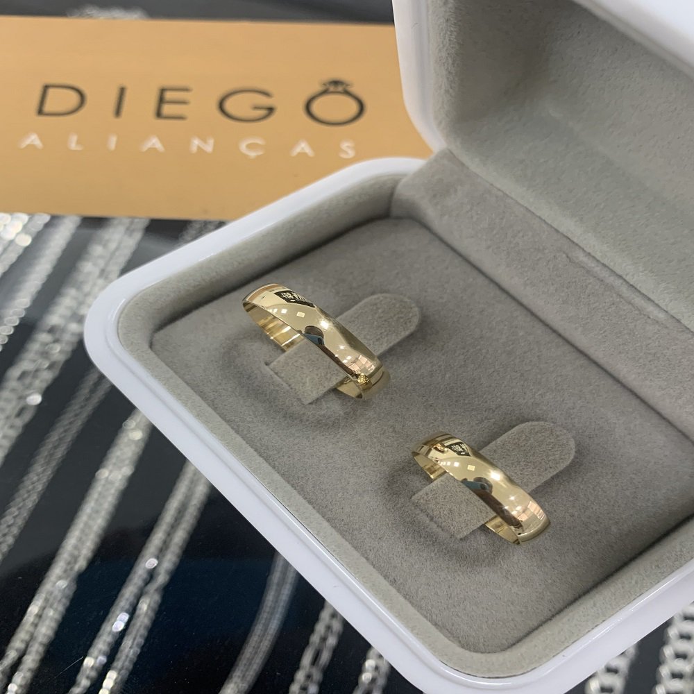 Alianças De Ouro18k Noivado e Casamento
