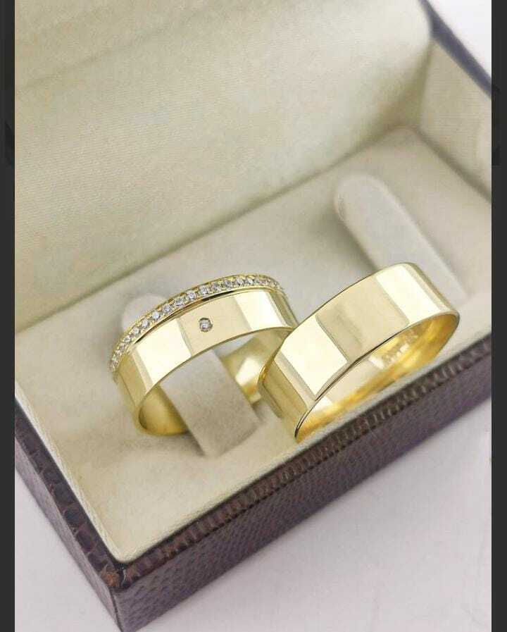 Alianças para noivado e casamento - Modelo 8
