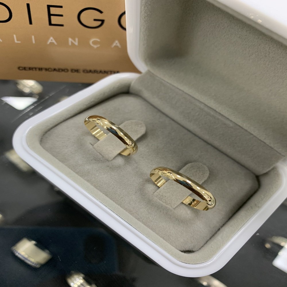 Alianças De Ouro18k Noivado e Casamento