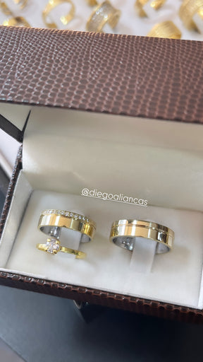 Alianças de Moeda Noivado e Casamento
