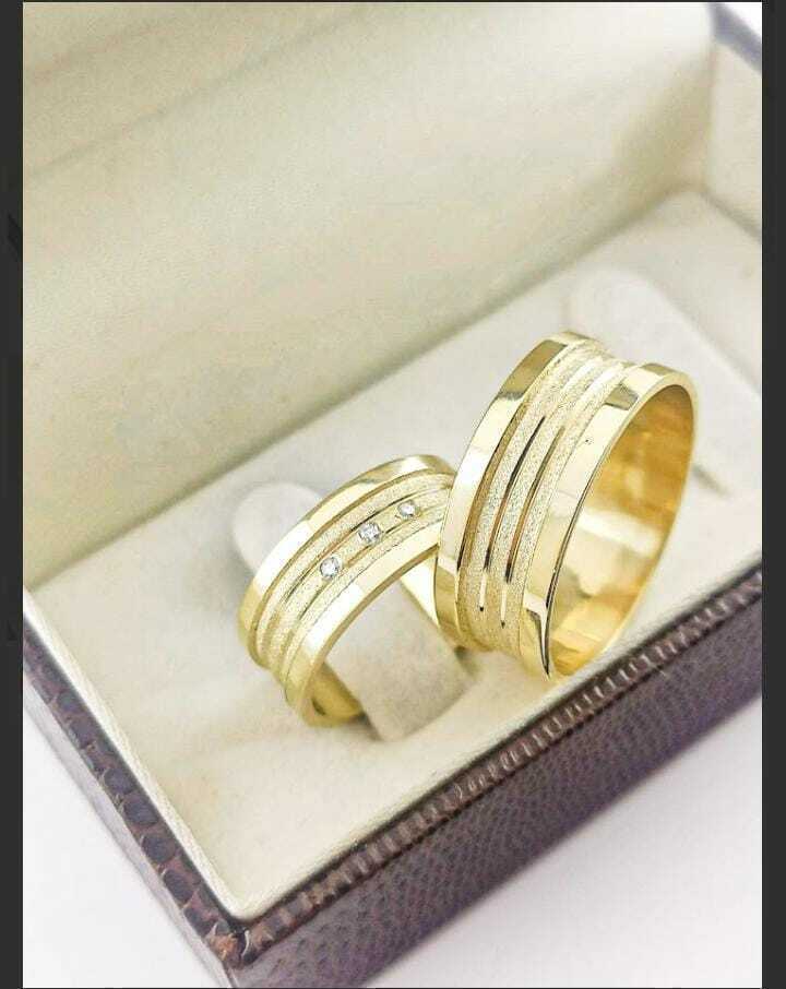 Alianças para noivado e casamento - Modelo 10