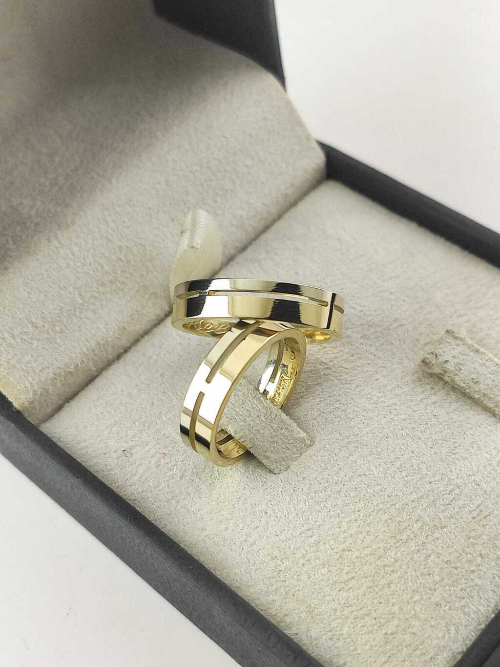 Alianças para noivado e casamento - Modelo 61