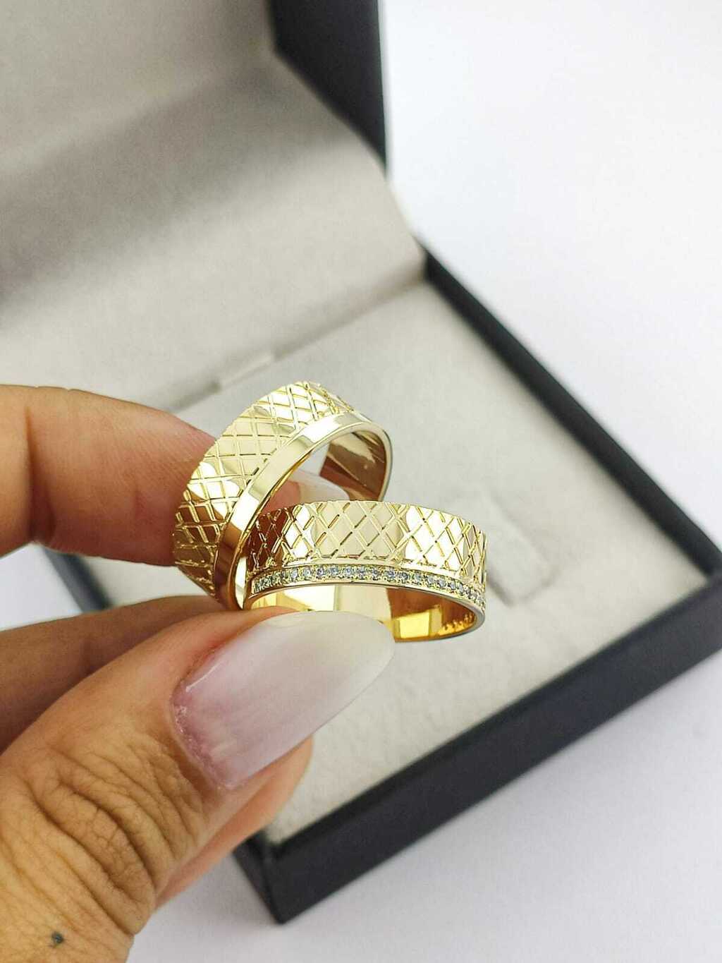 Alianças para noivado e casamento - Modelo 148