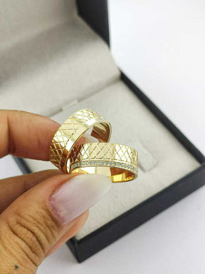 Alianças para noivado e casamento - Modelo 148