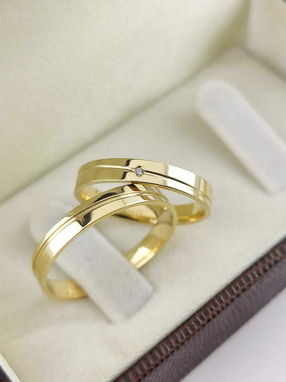 Alianças para noivado e casamento - Modelo 140