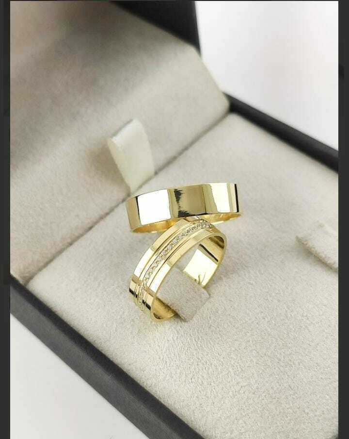 Alianças para noivado e casamento - Modelo 38