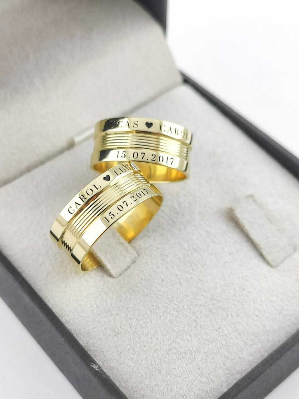 Alianças para noivado e casamento - Modelo 98
