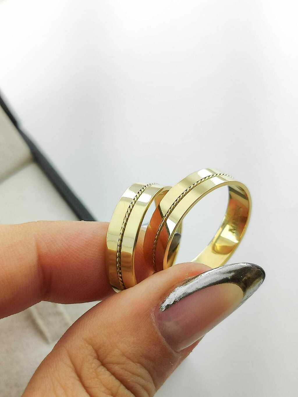 Alianças para noivado e casamento - Modelo 51