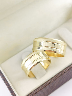 Alianças de casamento - Banhado a ouro 18K - Modelo 07