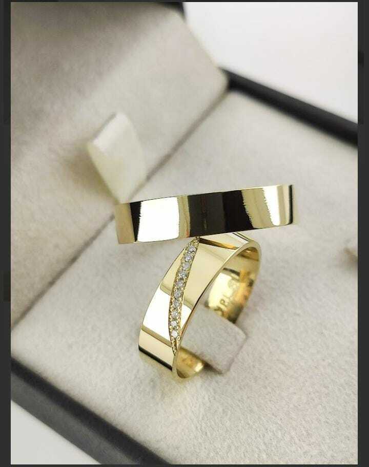 Alianças para noivado e casamento - Modelo 39