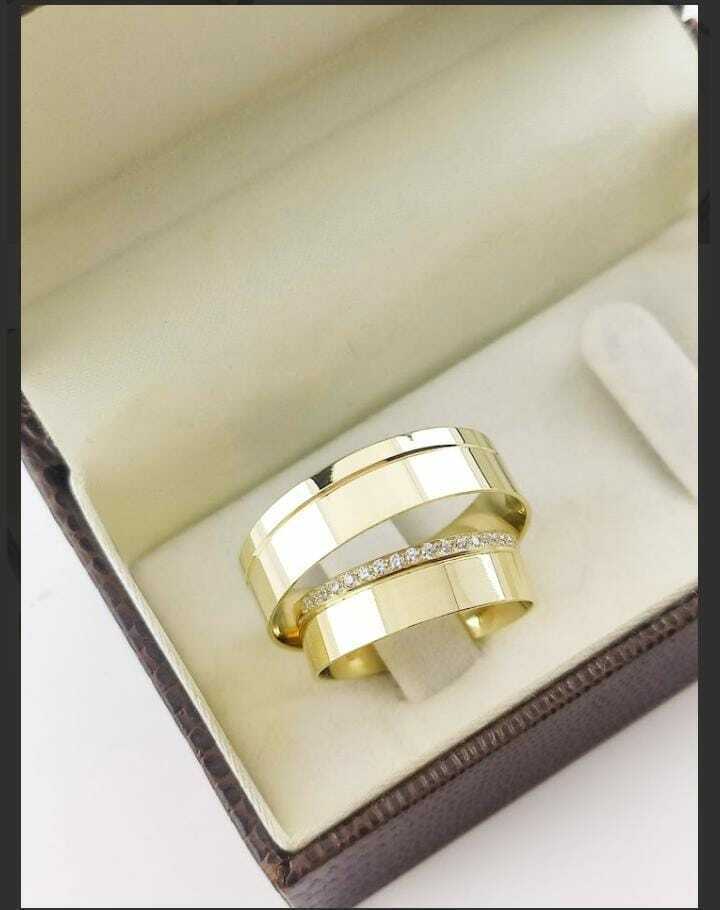 Alianças para noivado e casamento - Modelo 5