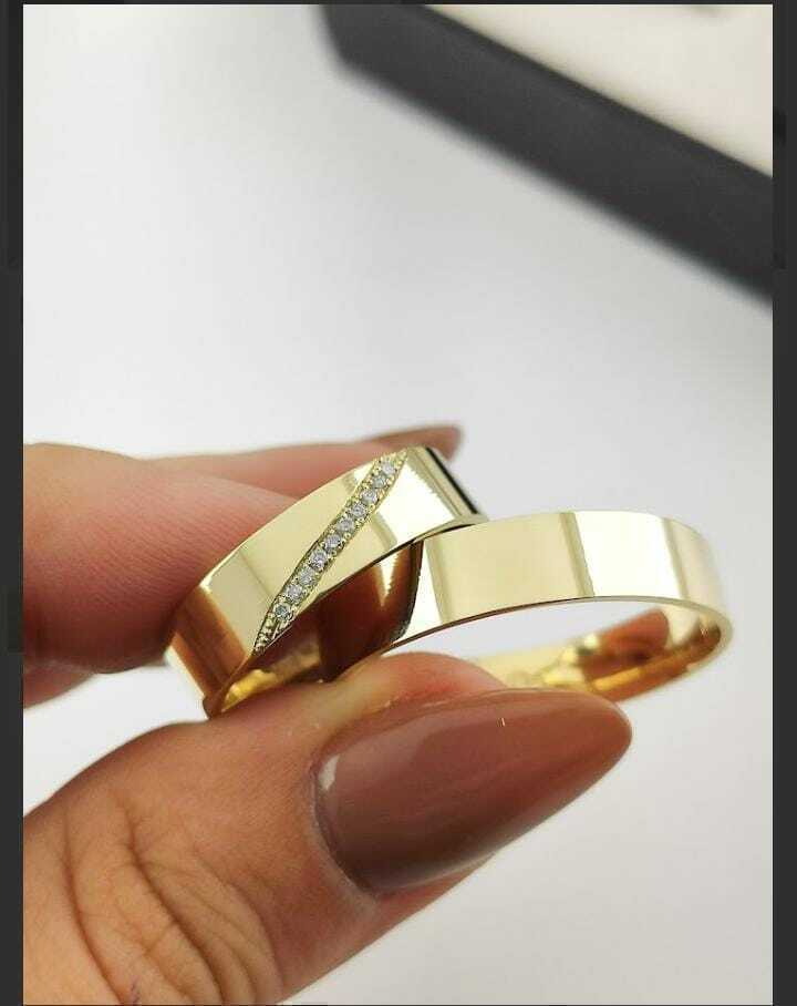 Alianças para noivado e casamento - Modelo 39
