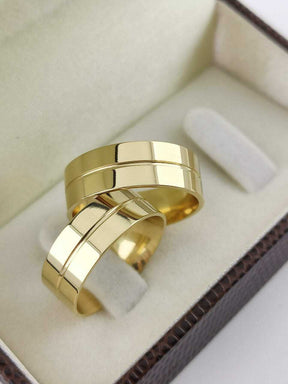 Alianças para noivado e casamento - Modelo 114