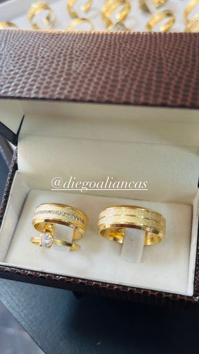 Alianças de Ouro18k Noivado e Casamento
