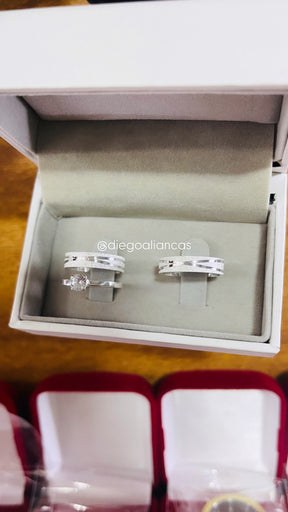 Alianças de Prata Namoro e Compromisso