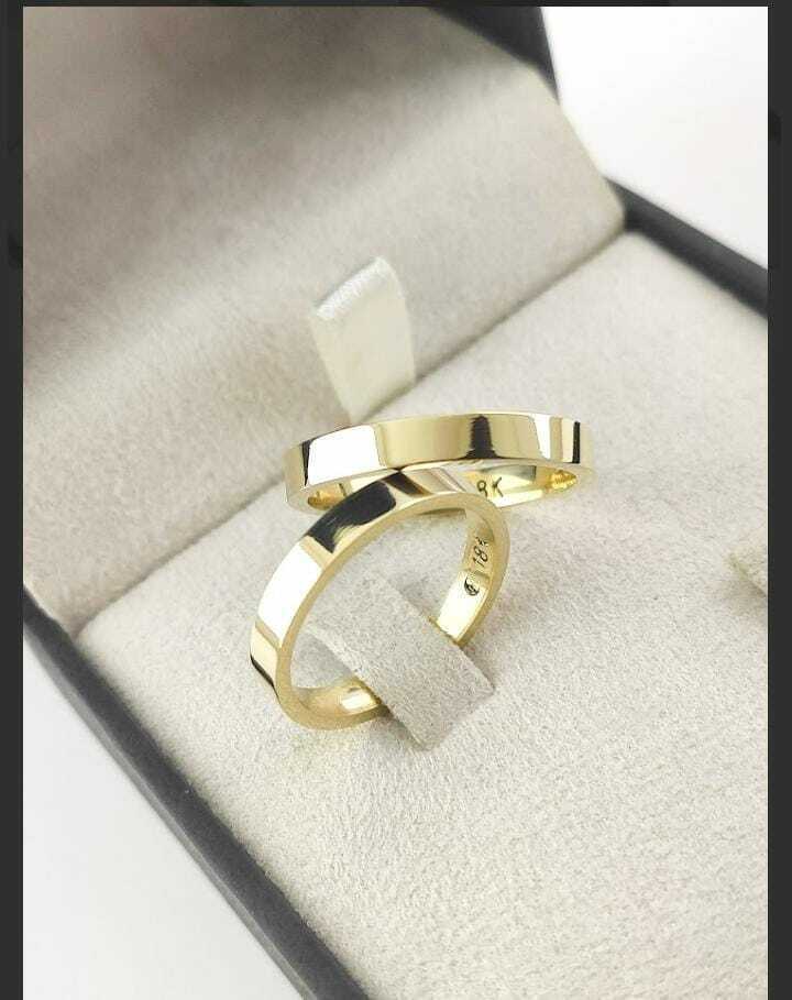 Alianças para noivado e casamento - Modelo 34