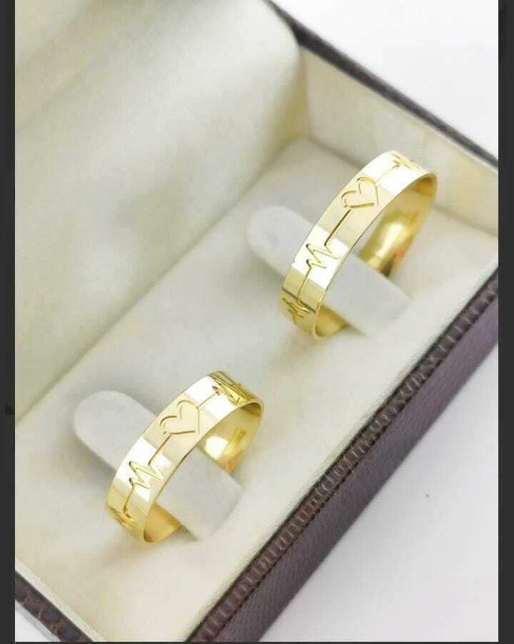 Alianças para noivado e casamento - Modelo 28