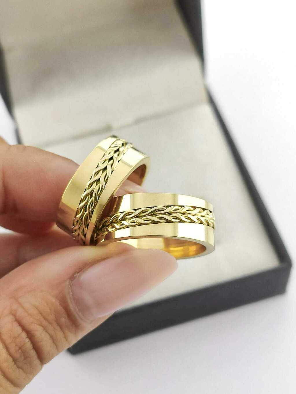 Alianças para noivado e casamento - Modelo 89