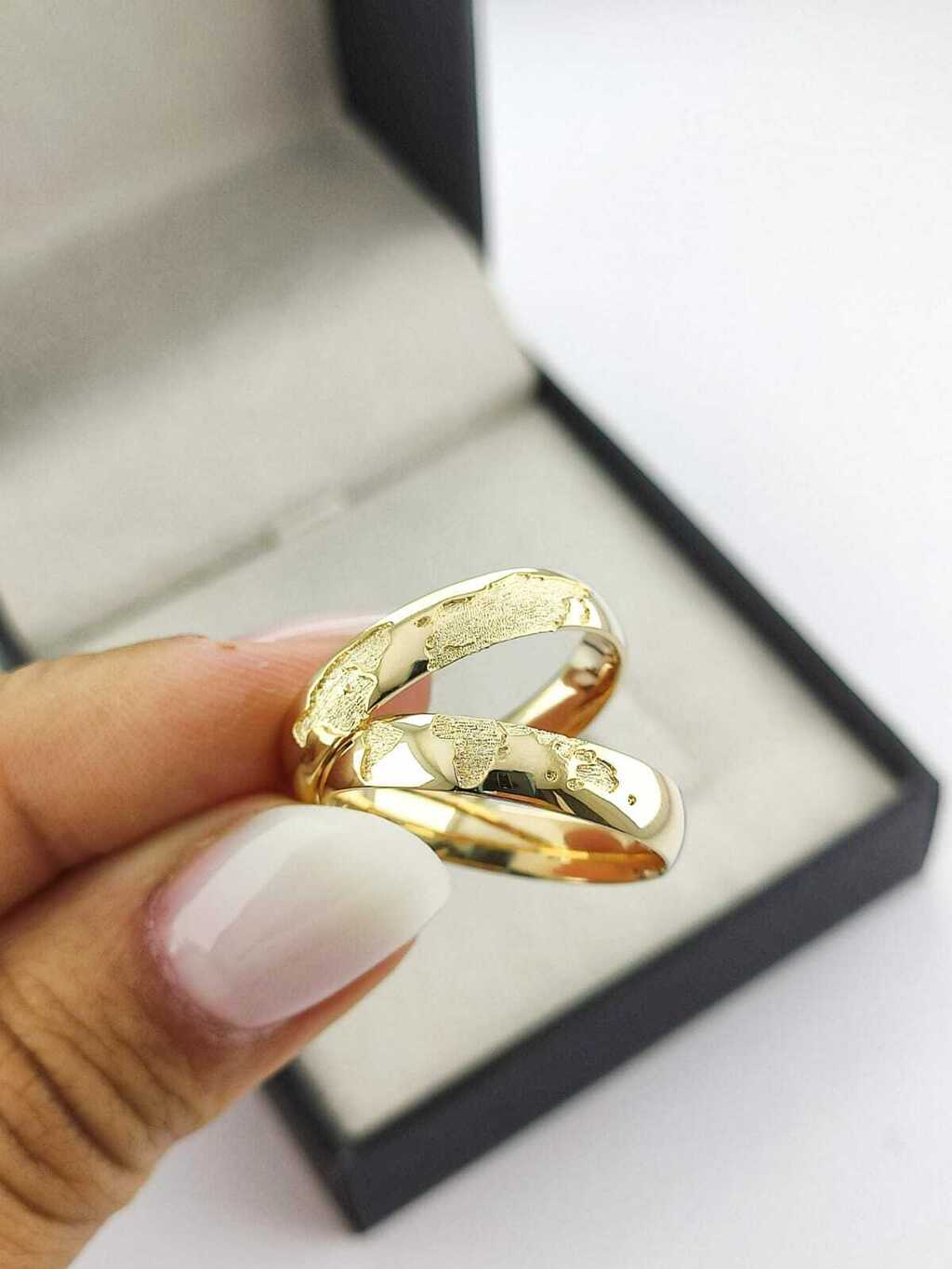 Alianças para noivado e casamento - Modelo 157
