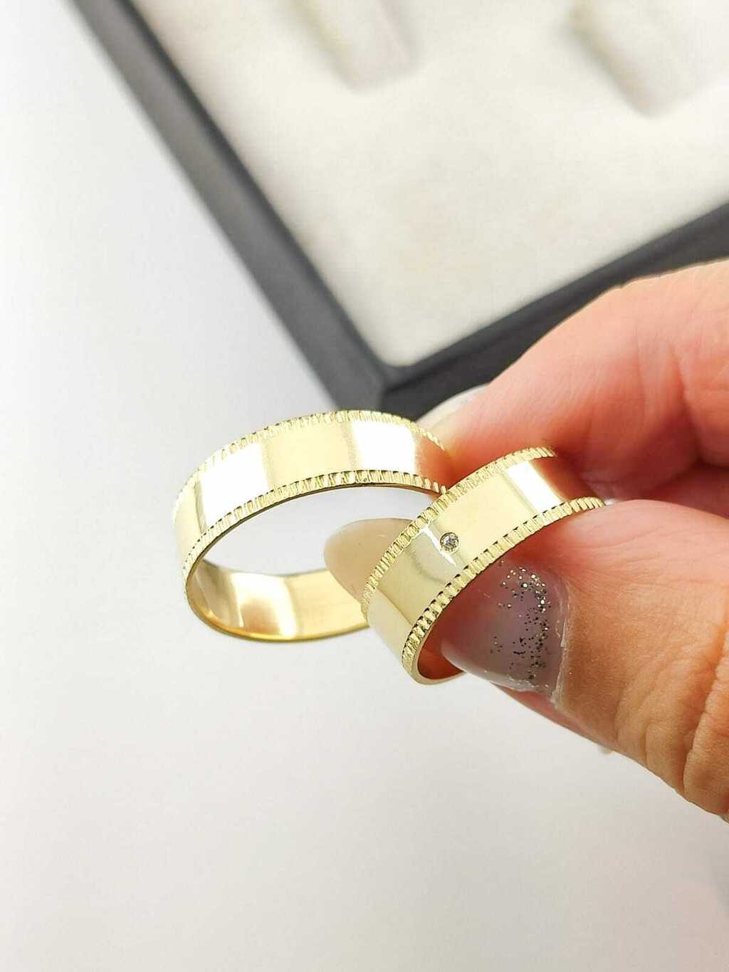 Alianças para noivado e casamento - Modelo 70