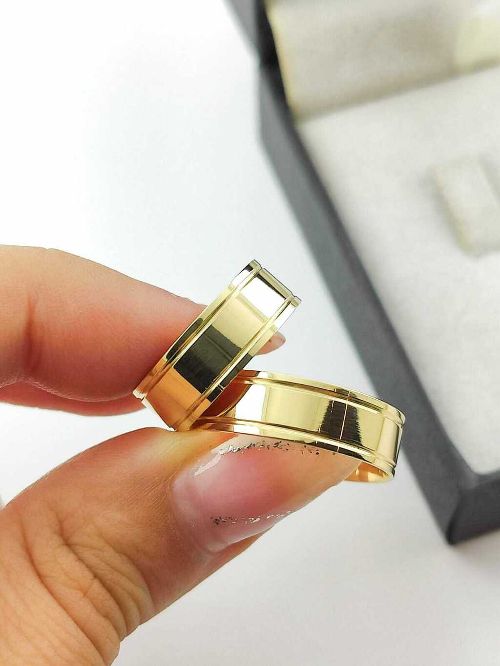 Alianças para noivado e casamento - Modelo 76